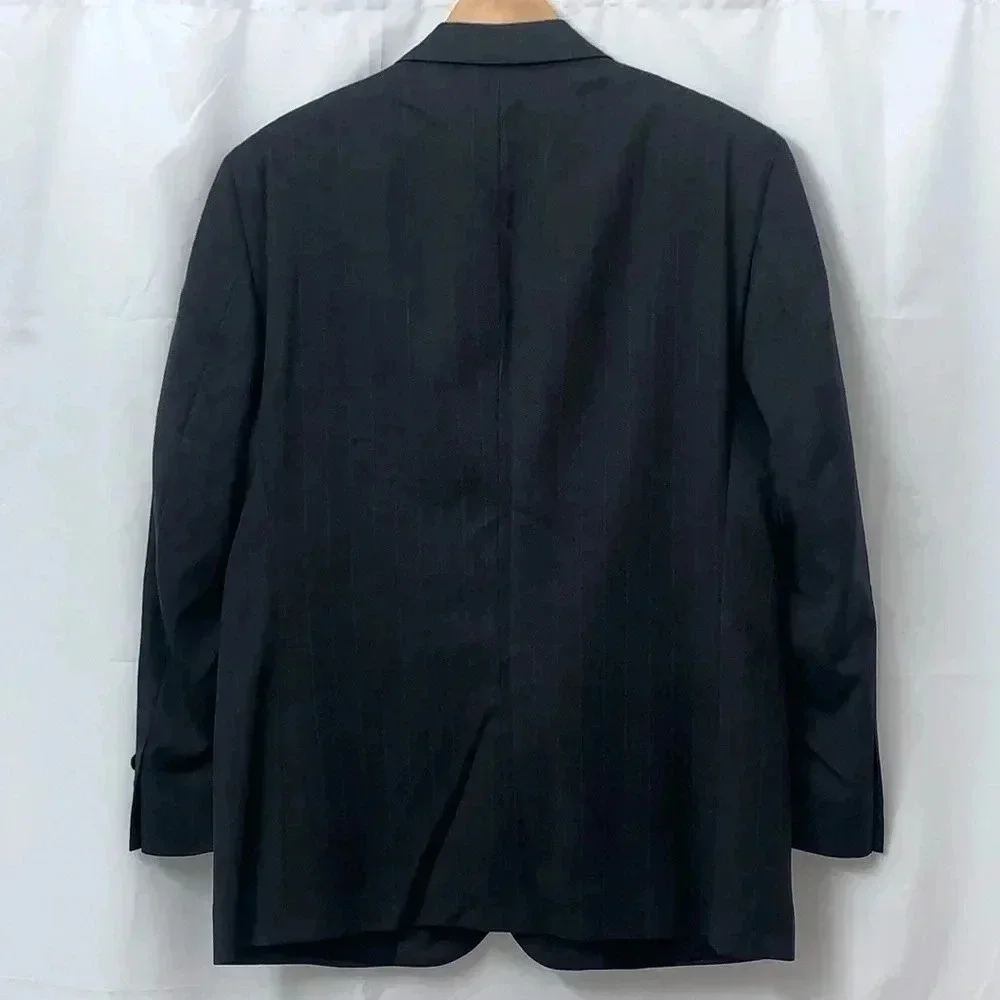 Men’s Christian Dior Dark‎ Gray Pinstripe Blazer Size Large EUC